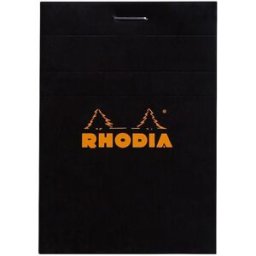 Rhodia head stapled pad black NÂ°11 squar 10st