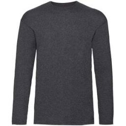 T-shirt LÃ¥ngÃ¤rmad FRUIT mÃ¶rkgrÃ¥ 2XL
