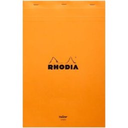 Rhodia Orange head stapled pad yell NÂ°19 5st