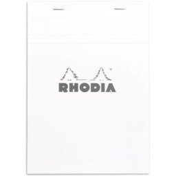 Rhodia head stapled pad white NÂ°16 squar 10st