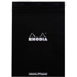 Rhodia head stapled pad black NÂ°18 dotted 5st