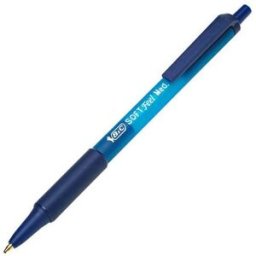 BlÃ¤ckkulpenna BIC Soft Feel Clic Medium BlÃ¥, 12st 12st