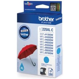 BlÃ¤ckpatron BROTHER LC225XLC cyan