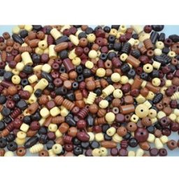 TrÃ¤pÃ¤rlor mix natur/brun 250gr ca 600st