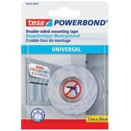 Monteringstejp TESA PowerbondÂ® Universal 1,5m x 19mm