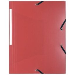 Gummibandsmapp EXACOMPTA 3-kl PP A4 rÃ¶d 10st