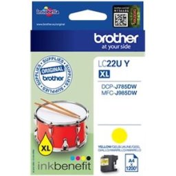 BlÃ¤ckpatron BROTHER LC22UY Gul