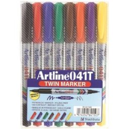 MÃ¤rkpenna Artline 041T 2-i-1 8-pack