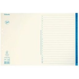 PÃ¤rmregister JOPA Papper A3L A-Ã, blÃ¥ flik, 10st 10st