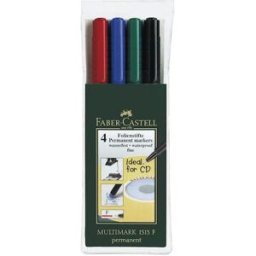 MÃ¤rkpenna Faber Castell, fine, 4-set
