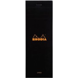 Rhodia head stapled pad black NÂ°8 ruled 10st