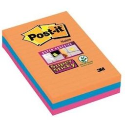 Post-it® Supersticky Bangkok Linjerad, 101x152, 3/FP