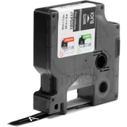 DYMO Rhino Industriell Tejp FÃ¤rgad Vinyl 9mm x 5.5m vit pÃ¥ s