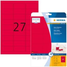 Herma etikett Special 63,5x29,6 neon rÃ¶d (540)