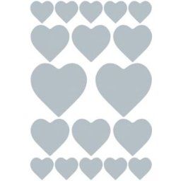 Herma stickers Decor hjÃ¤rtan silver (2) 10st
