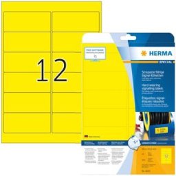 Herma etikett film extra tÃ¥lig 99,1x42,3 gul (300)
