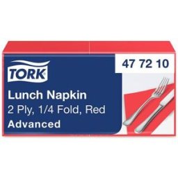 Servett TORK Lunch 2-lags rÃ¶d 200/fp