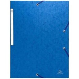 Gummibandsmapp EXACOMPTA 3kl A4 425g blÃ¥