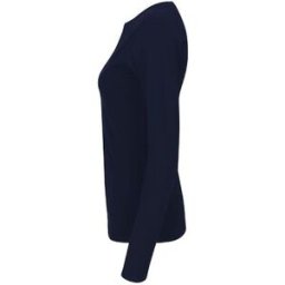 T-shirt LÃ O81050 GOTS dam marin L