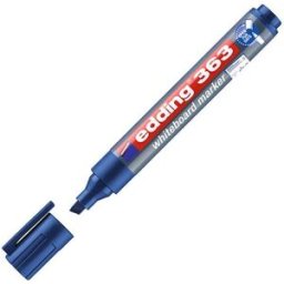 Whiteboardpenna EDDING 363 BlÃ¥, torksÃ¤ker, sned, 10st 10st