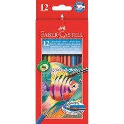 FÃ¤rgpenna Faber-Castell Akvarell, 12/fp