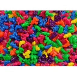 PlastpÃ¤rlor Djur, med stora hÃ¥l, 250/fp