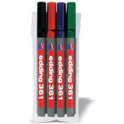 Whiteboardpenna EDDING 361 4 fÃ¤rger/fp