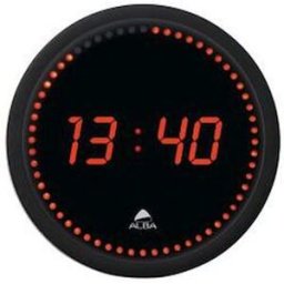 VÃ¤ggur ALBA LED Ã30cm svart/rÃ¶d