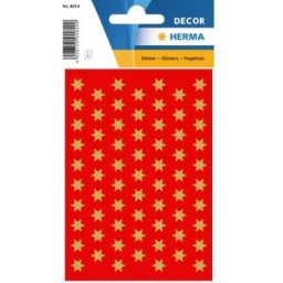 Herma stickers Decor stjÃ¤rnor Ã¸8 guld (3) 10st