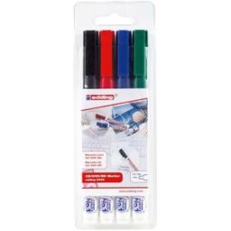 MÃ¤rkpenna Edding 8400 CD/DVD, 0,5-1mm, 4 fÃ¤rger/fp