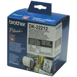 Etikett BROTHER DK-22212 Vit lÃ¶pande film, 62mm x 15,24m