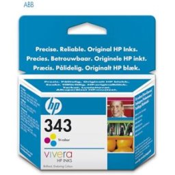HP 343 - FÃ¤rg (cyan, magenta, gul) - original - blÃ¤ckpatron
