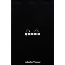 Rhodia head stapled pad black NÂ°19 dot 5st