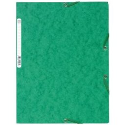 Gummibandsmapp EXACOMPTA 3-klaff A4 grÃ¶n