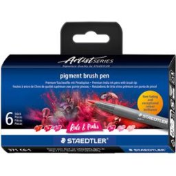 pigment brush penna RÃ¶d&Rosa 6 st 8st