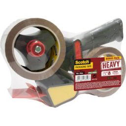 PacktejpshÃ¥llare inkl 2 rullar Heavy brun 50mm 12st