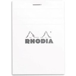 Rhodia head stapled pad white NÂ°12 squar 10st