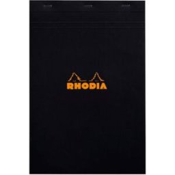 Rhodia head stapled pad black NÂ°19 squar 5st