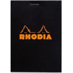 Rhodia head stapled pad black NÂ°12 squar 10st