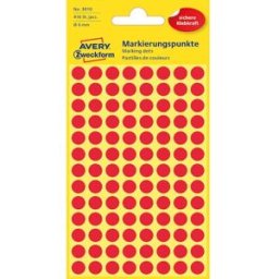 FÃ¤rgkodningsprick AVERY Ã8mm rÃ¶d 416/fp