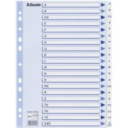 Register Non-Stop A4/A-Ã rubrikblad vit 10st