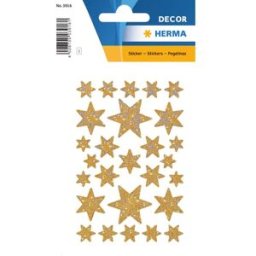 Herma stickers Decor stjÃ¤rna guld (3) 10st