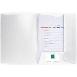 Konferensmapp EXACOMPTA A4 PP, fÃ¶rsÃ¤ttsficka, vit, 10st 10st