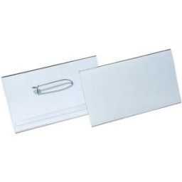 Namnskylt Durable, med nÃ¥l, 75x54mm, 100/fp