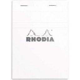 Rhodia head stapled pad white NÂ°13 squar 10st