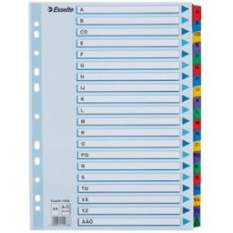 Register ESSELTE Mylar A4 A-Ã multifÃ¤rgat