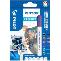 MÃ¤rkpenna PILOT Pintor F 6 fÃ¤rg Fun Mix 6st