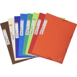 Gummibandsmapp EXACOMPTA ForeverÂ® 3-klaff, papp, fÃ¤rgmix, 25/FP