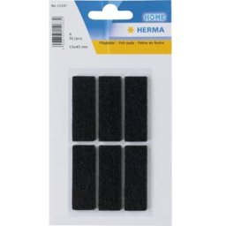 Herma Home filtfÃ¶tter 45x15mm svart (6) 10st