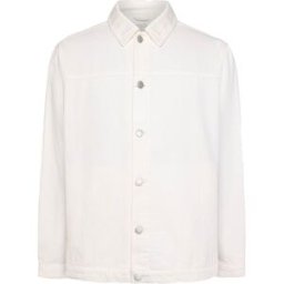 Knowledge Cotton Raw Twill Workwear Jacket, M, 1387 Egret